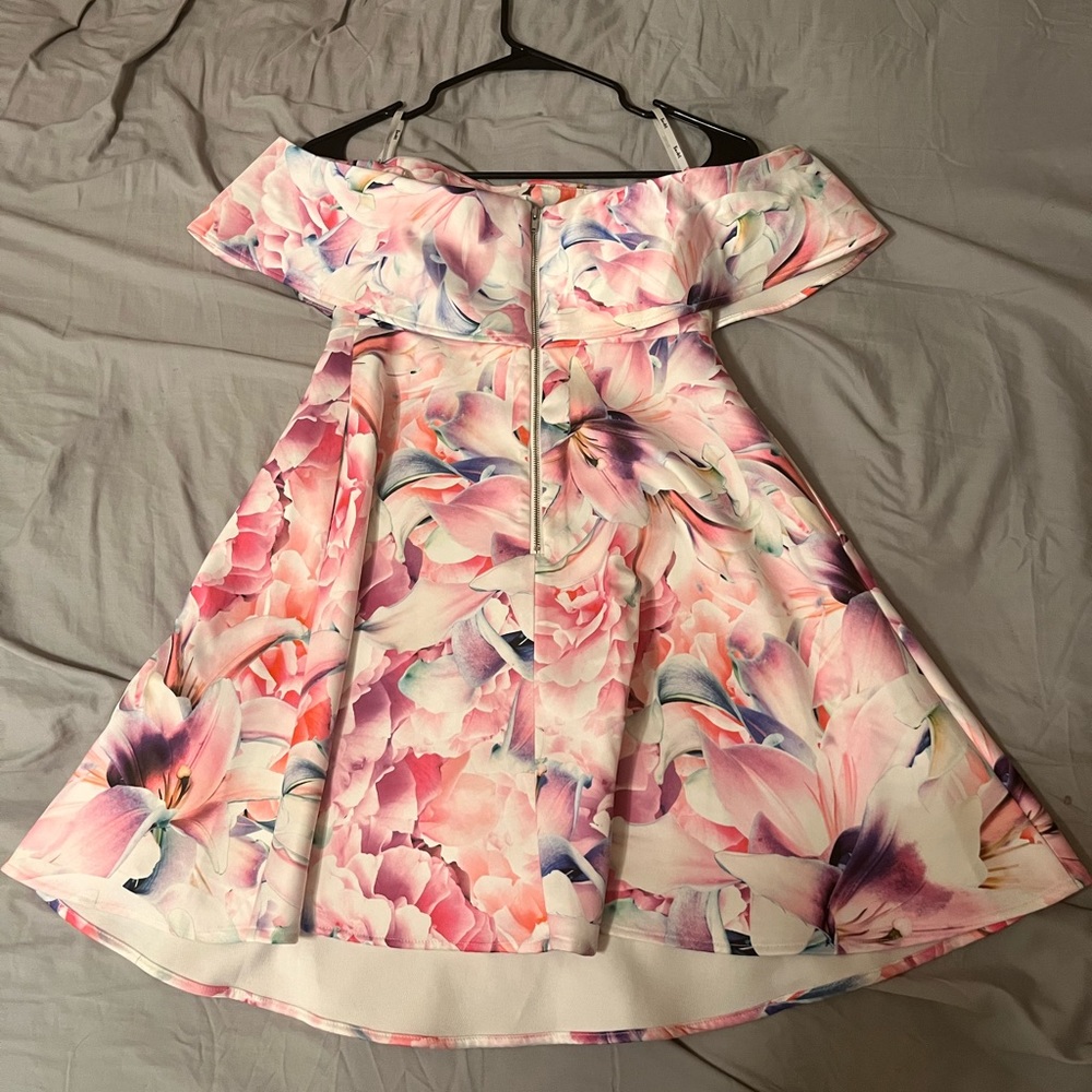 Bardot Lily Off Shoulder Dress Multicolored with POCKETS!